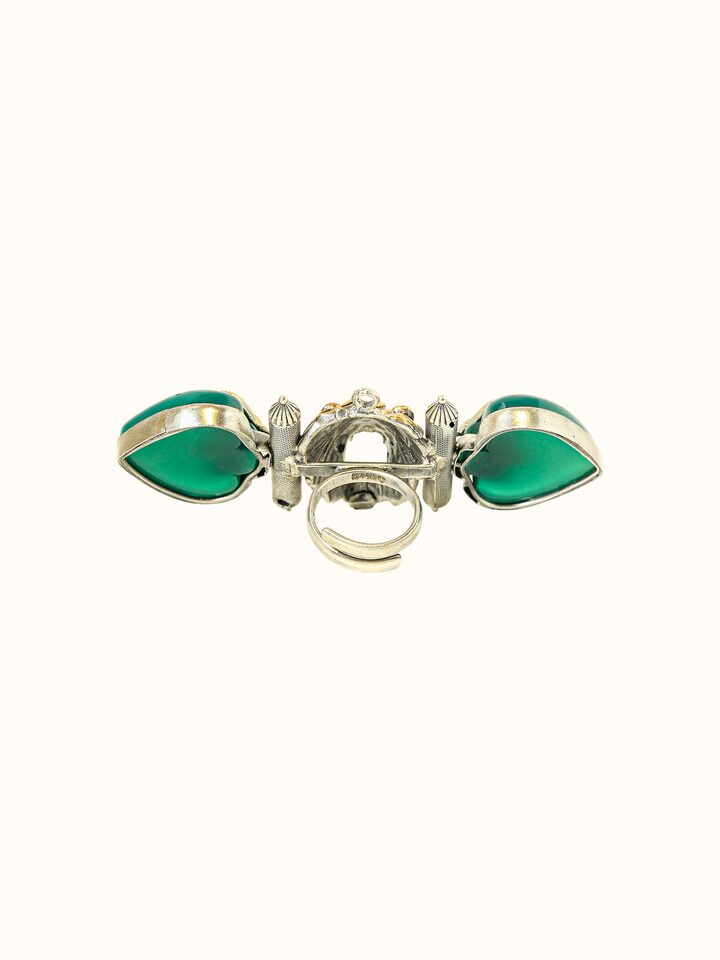 Close-up of the Silver Smithing Ring craftsmanship