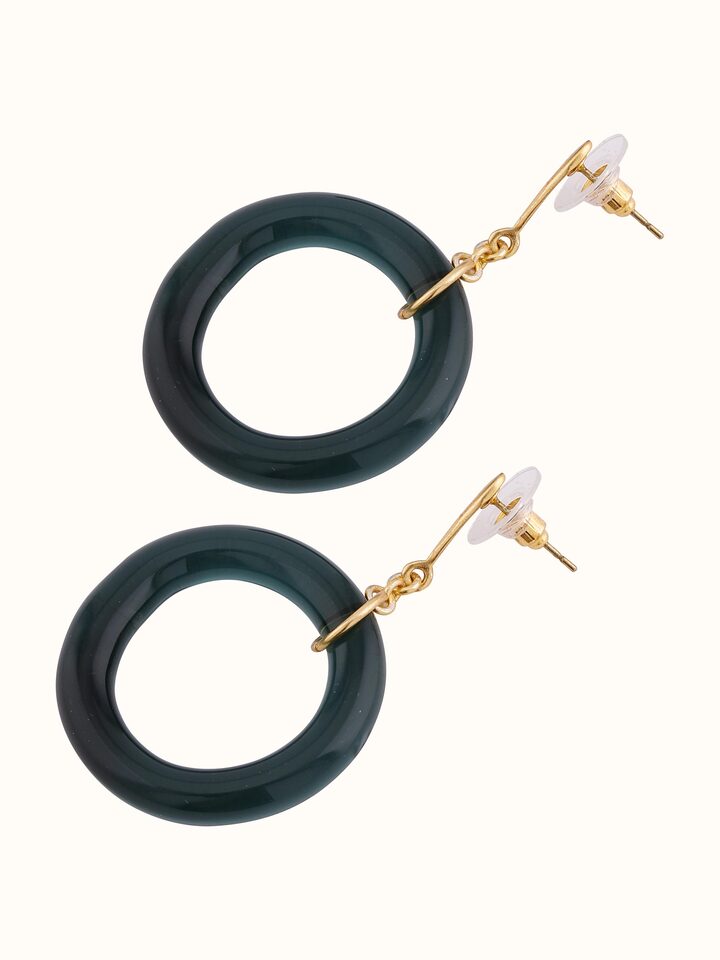 Silver Flame Glass Drop Earrings