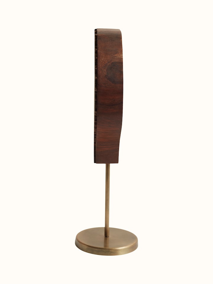 Side view of Sheesham Wood Carved Tree Wooden Block