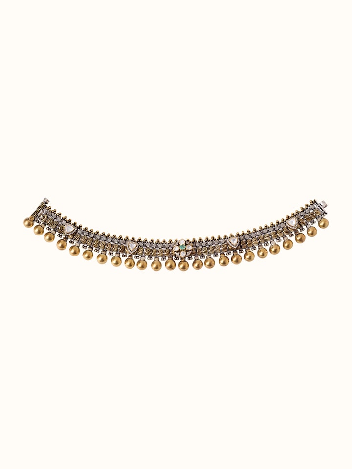 Alternative front view of the Silver Smithing Payal Pair
