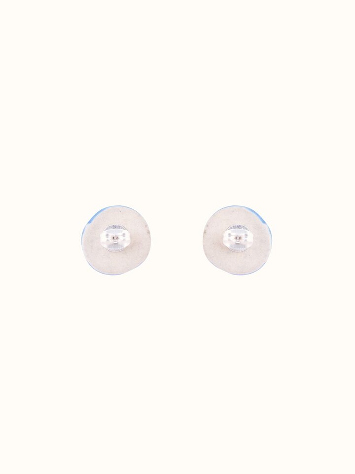 Back view of Ceramic stud earrings