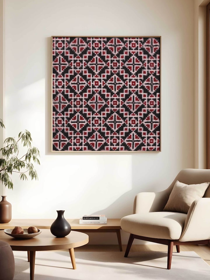 Side view of the Telia Rumal Wall Hanging