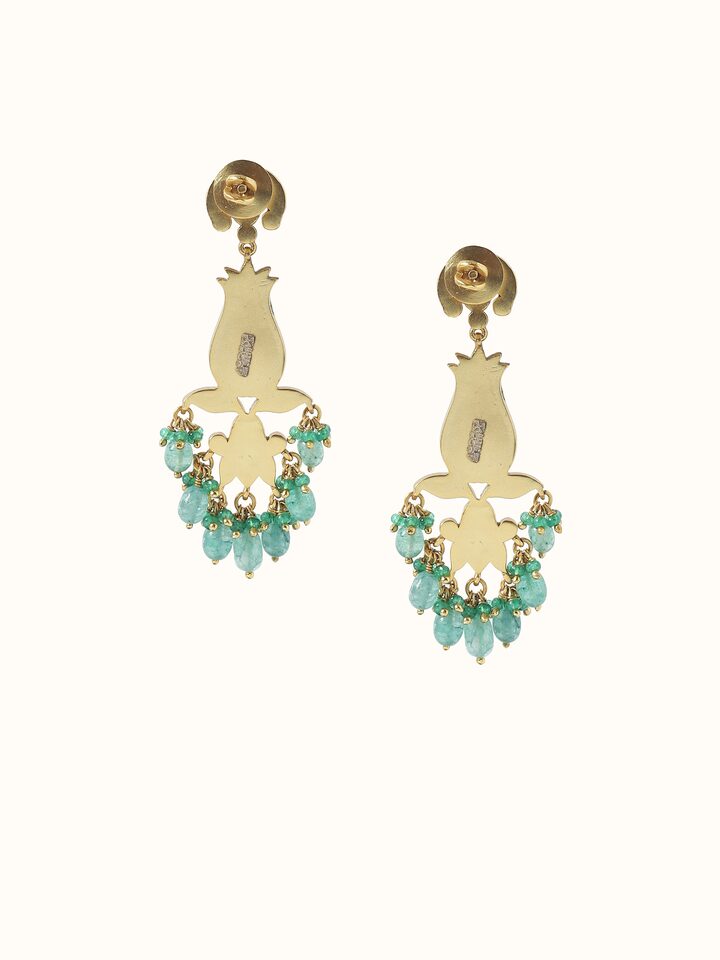 Back view of Silver Smithing Drop Earrings showing the back and clasp detail