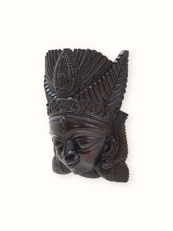 Angled view of Kushmandi Divine Wall Mask