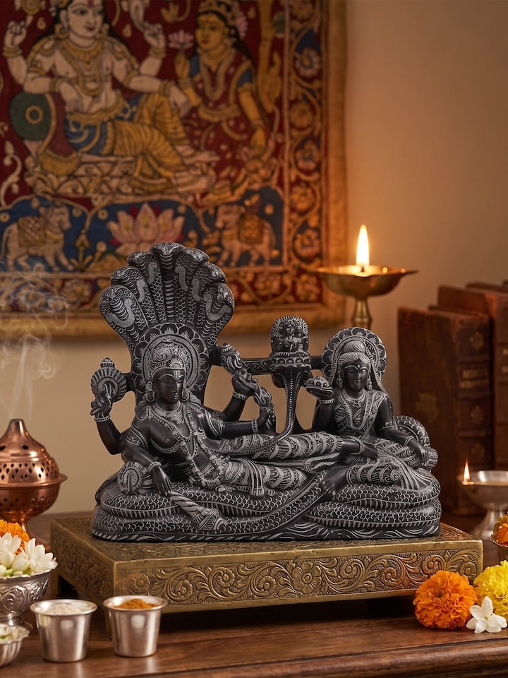Carved Stone Ananta Sayana Idol