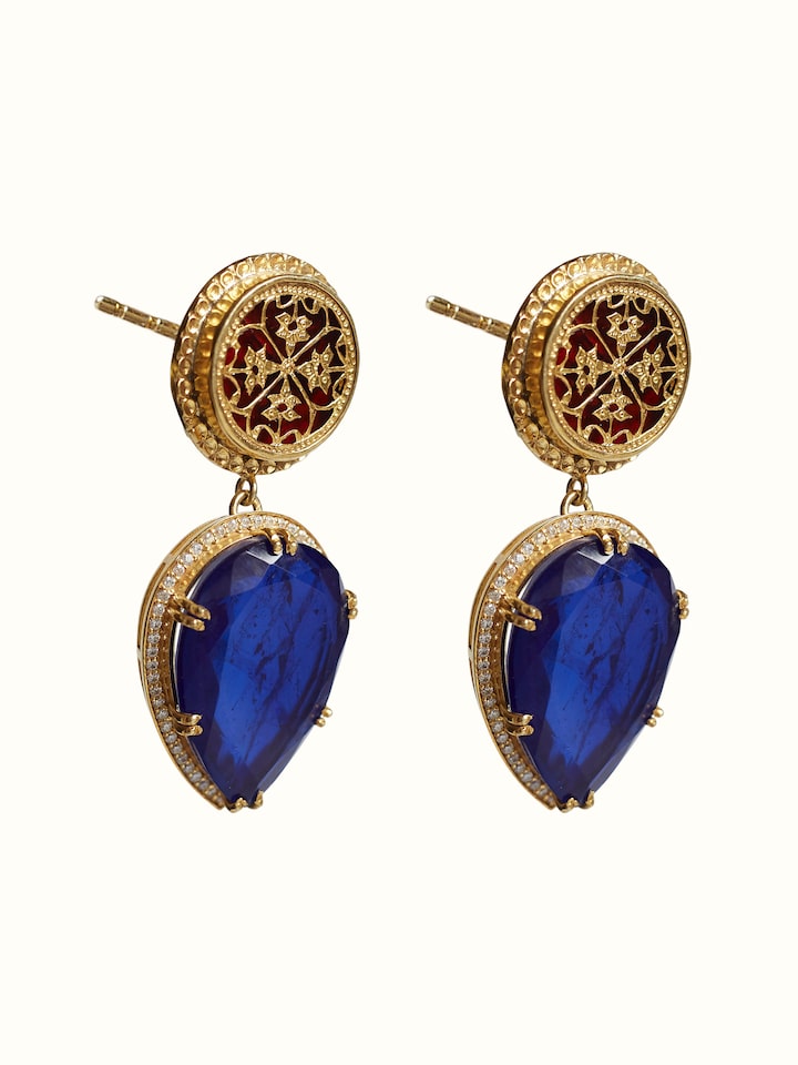 Thewa Silver Drop Earrings