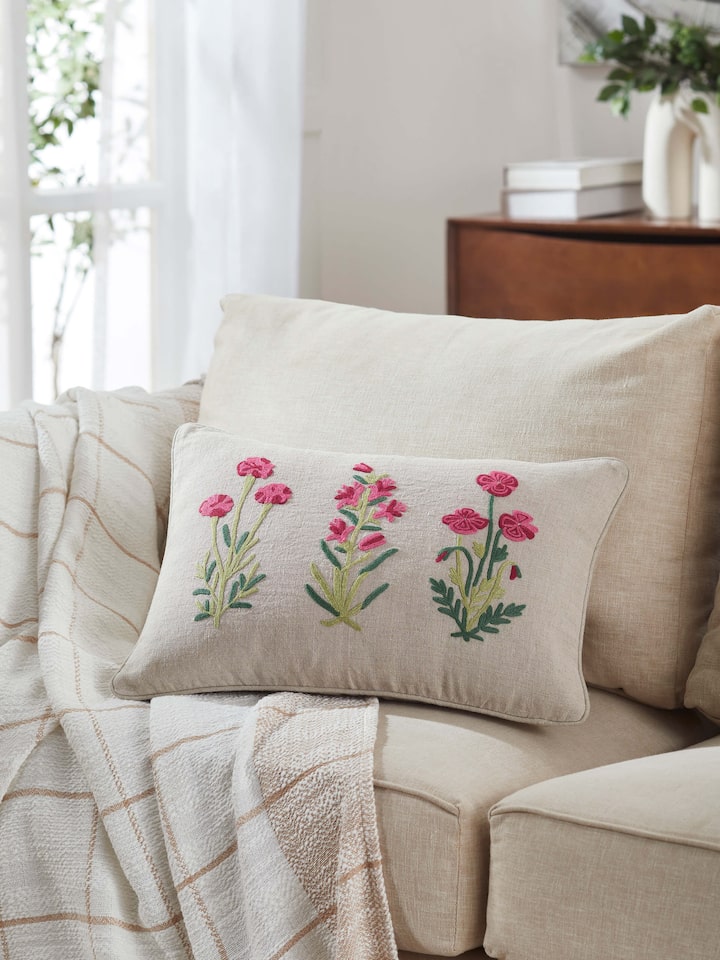 Top view highlighting the full embroidery pattern and vibrant color palette
