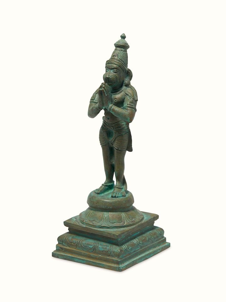Decorative bronze Hanuman idol – another angle view