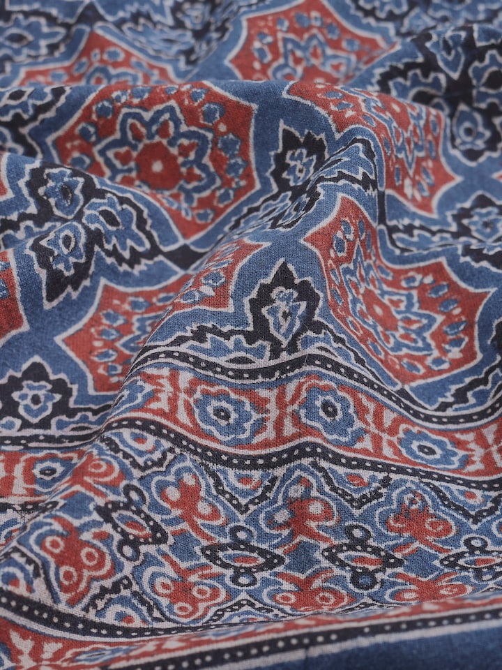 Close-up view of Karya khakhi textured cotton bath mat focusing on the texture and fabric quality.