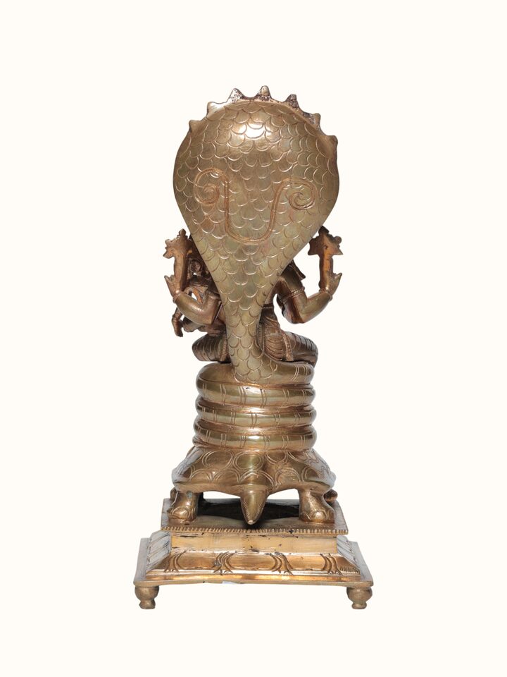 Bottom view of the Bronze Cast Lakshmi Varaha Idol