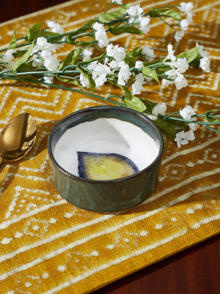 Close-up view of Studio Pottery Ceramic Dinner Bowls (2 Pcs) by Swadesh highlighting the fine craftsmanship and subtle ceramic glaze.