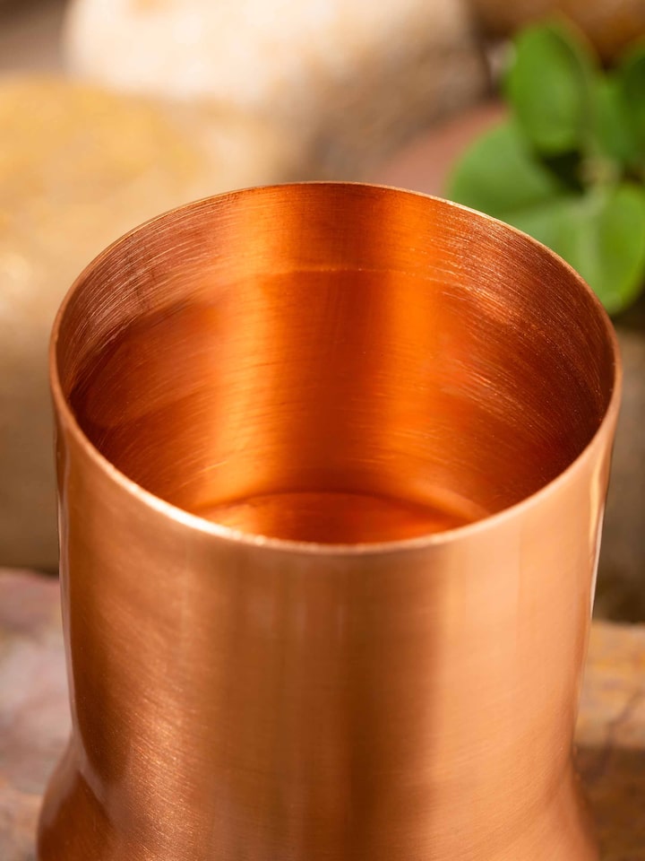 detail view of copper metal glass texture