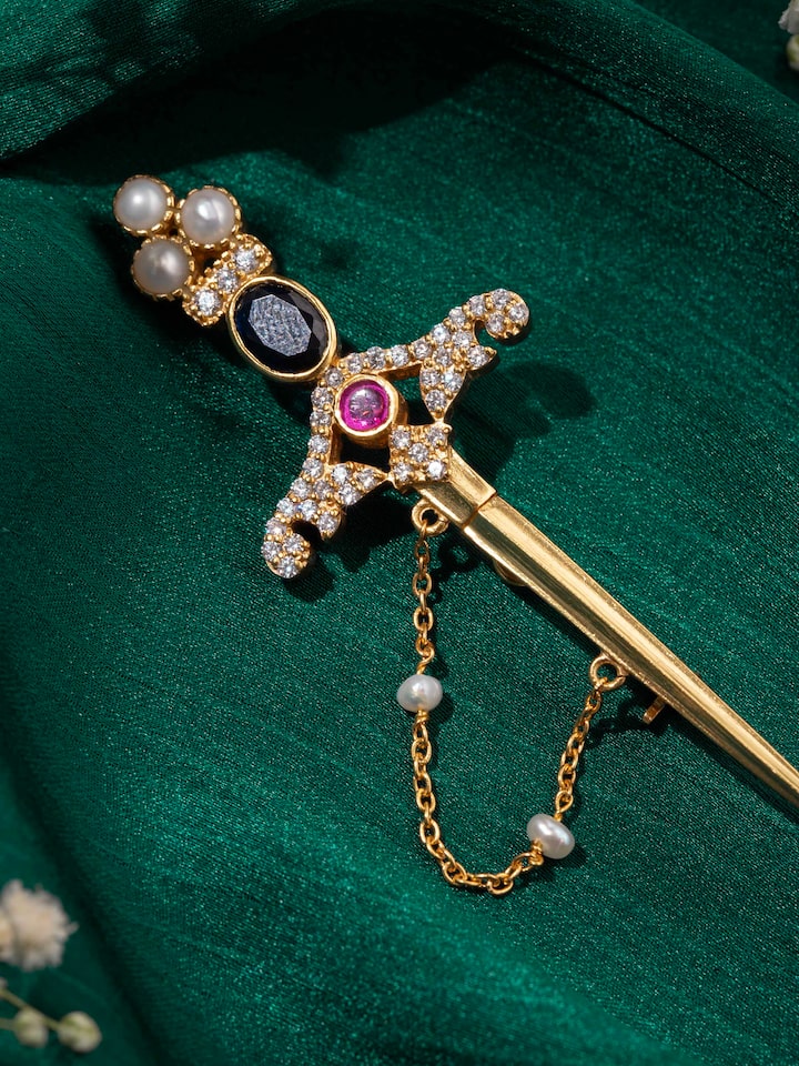 Second lifestyle view of lapel pin worn on collar, showcasing refined silver elegance