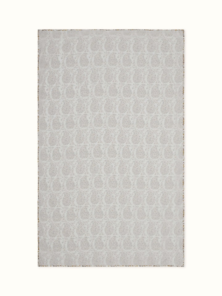 Front view of red paisley cotton single dohar featuring intricate Sanganeri hand block print.