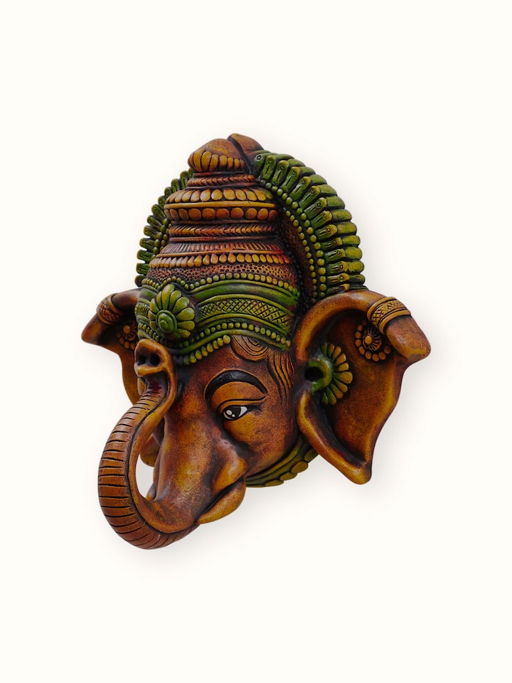 Open view of the Studio Pottery Ganesha Head Idol