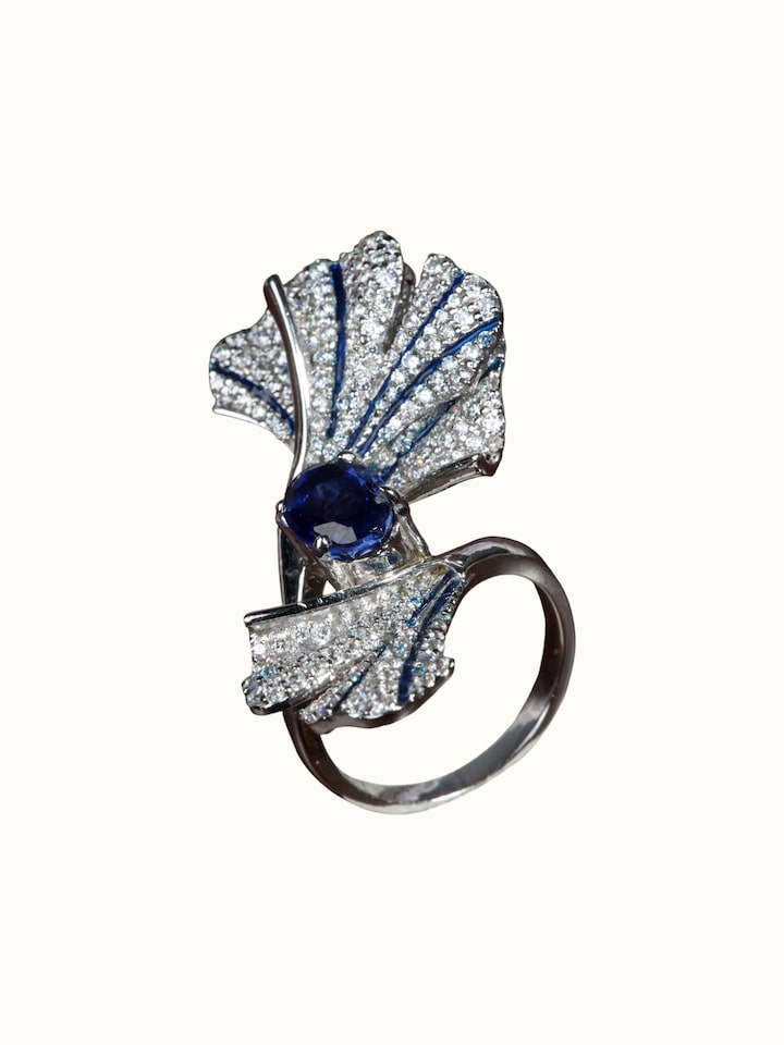 Angled view of the Silver Smithing Ring