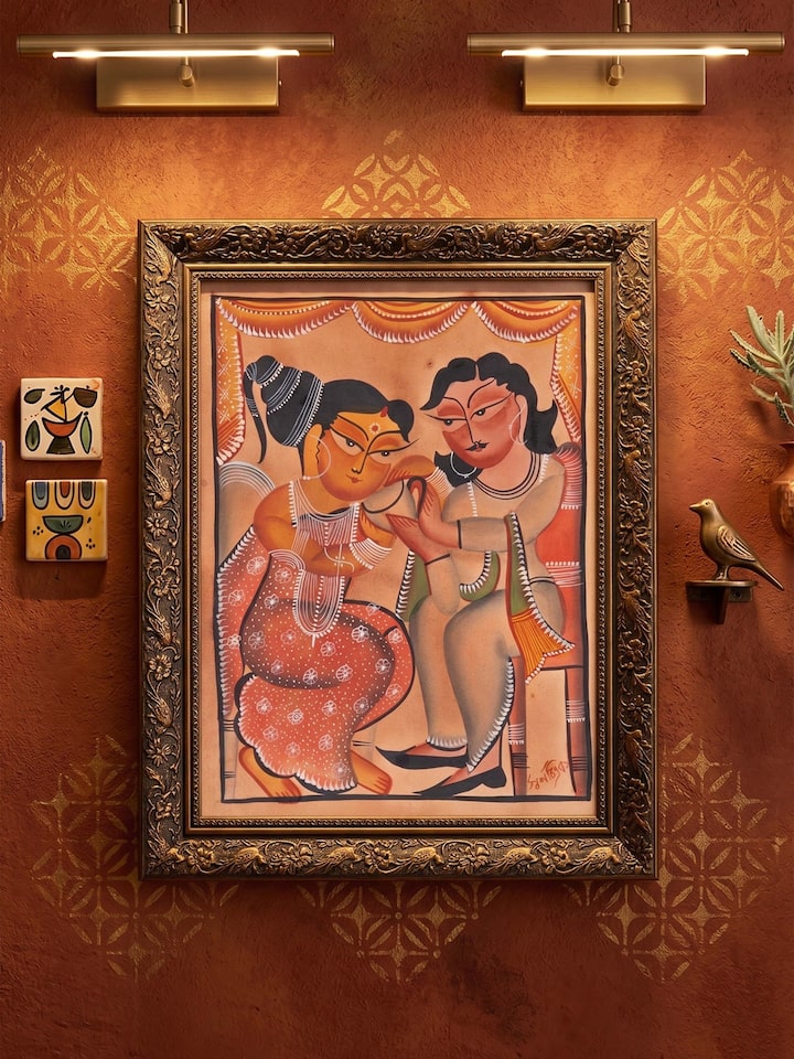 Front view of the Kalighat Humans Painting