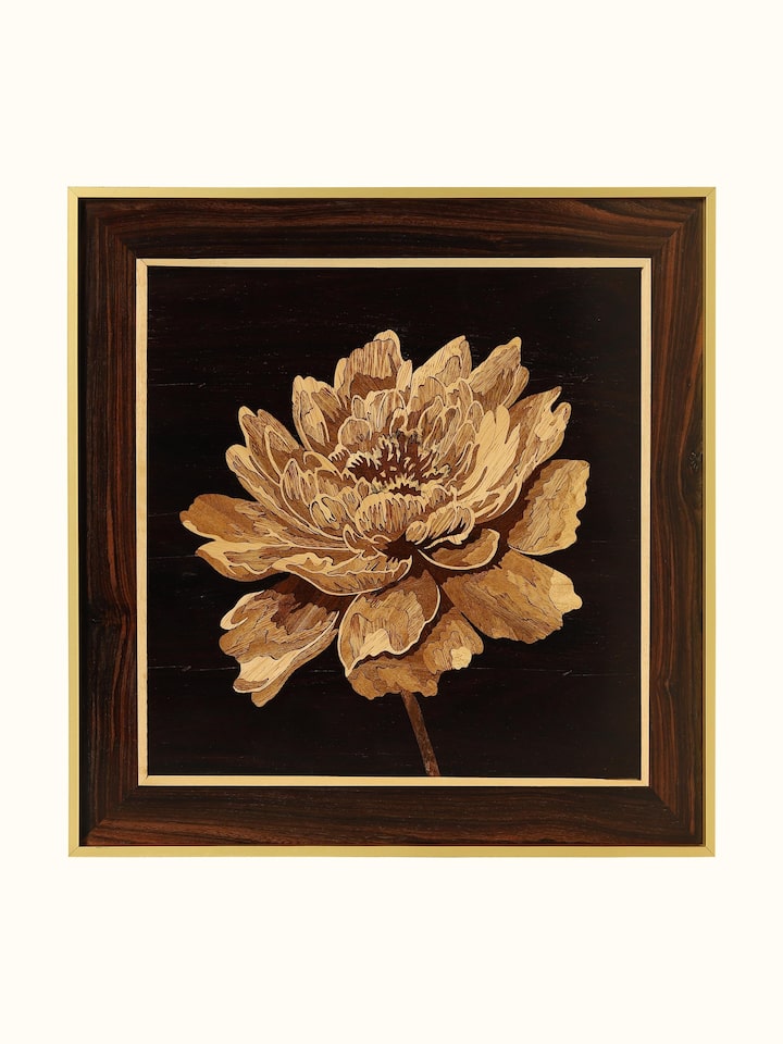 Front view of the Flower Mysore Rosewood Inlay