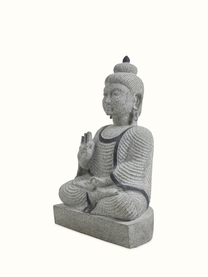 Bottom view of the Stone Carved Buddha Idol