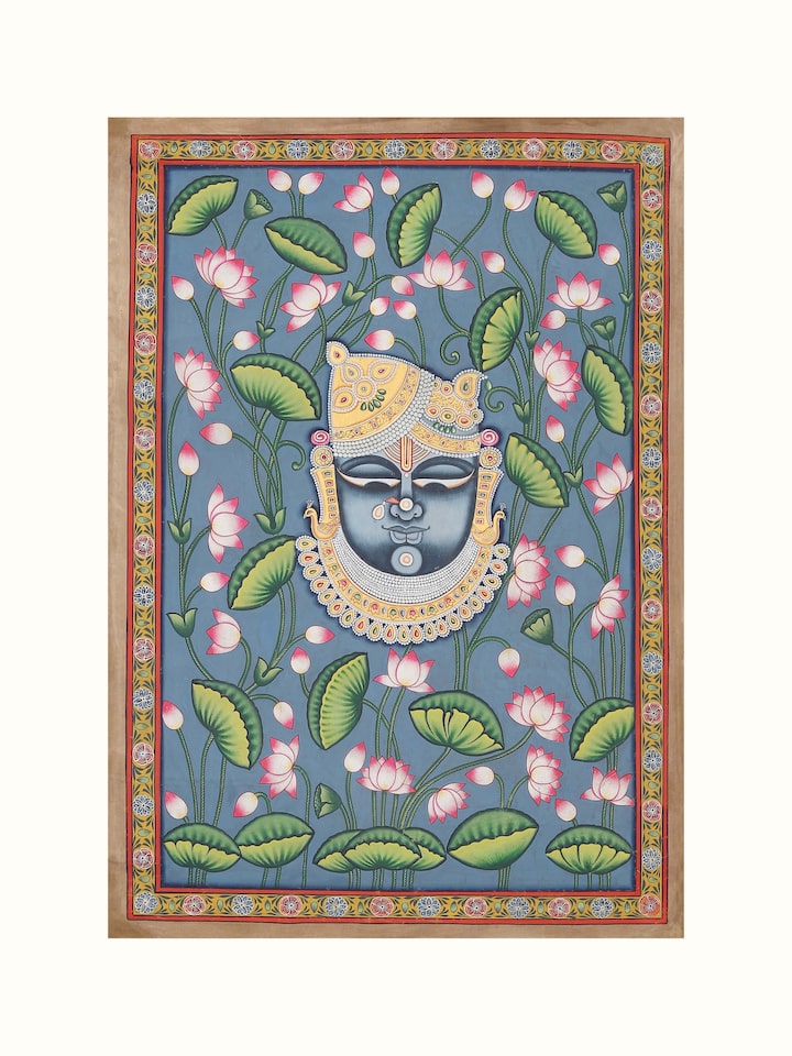 Front view of the Mukharvind of Shrinathji Pichwai Painting