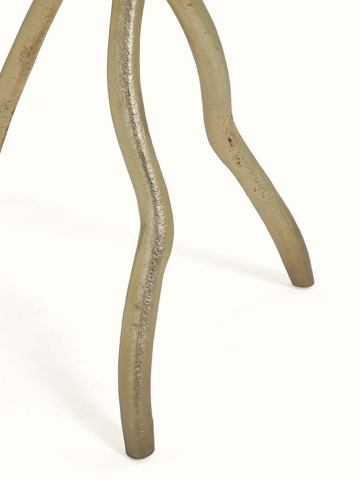 Detailed side view of Mysore Rosewood Inlay End & Side Table emphasizing its fine craftsmanship and beautiful wood grain