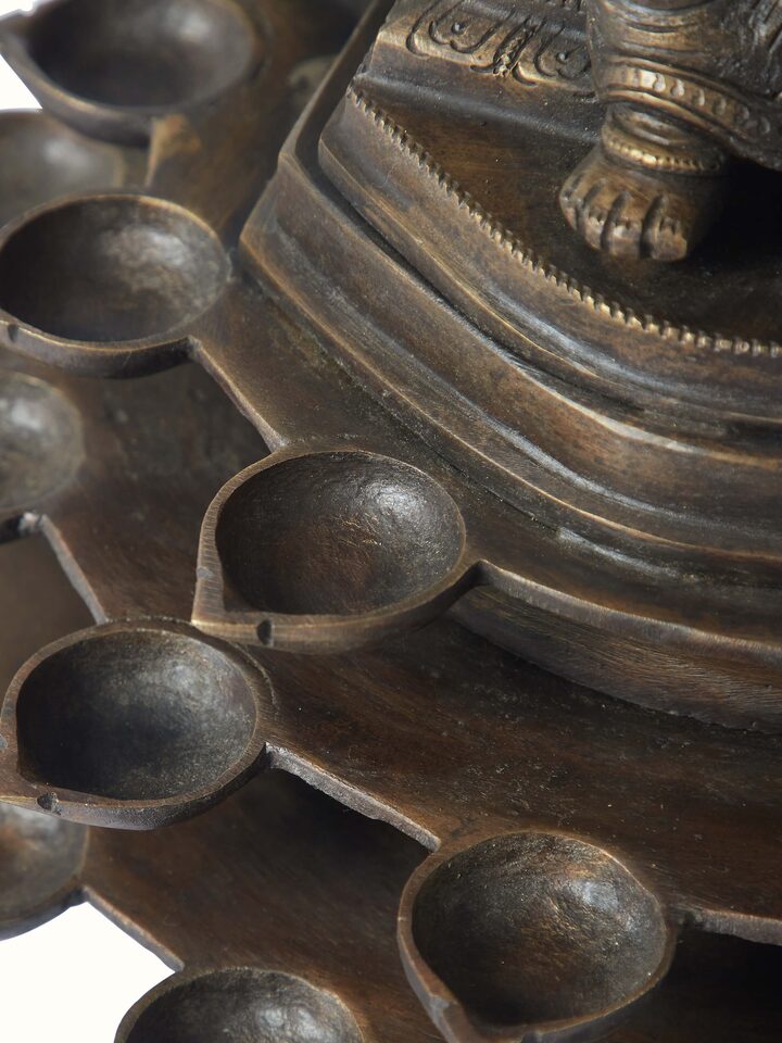 Polished Bronze-cast Diya