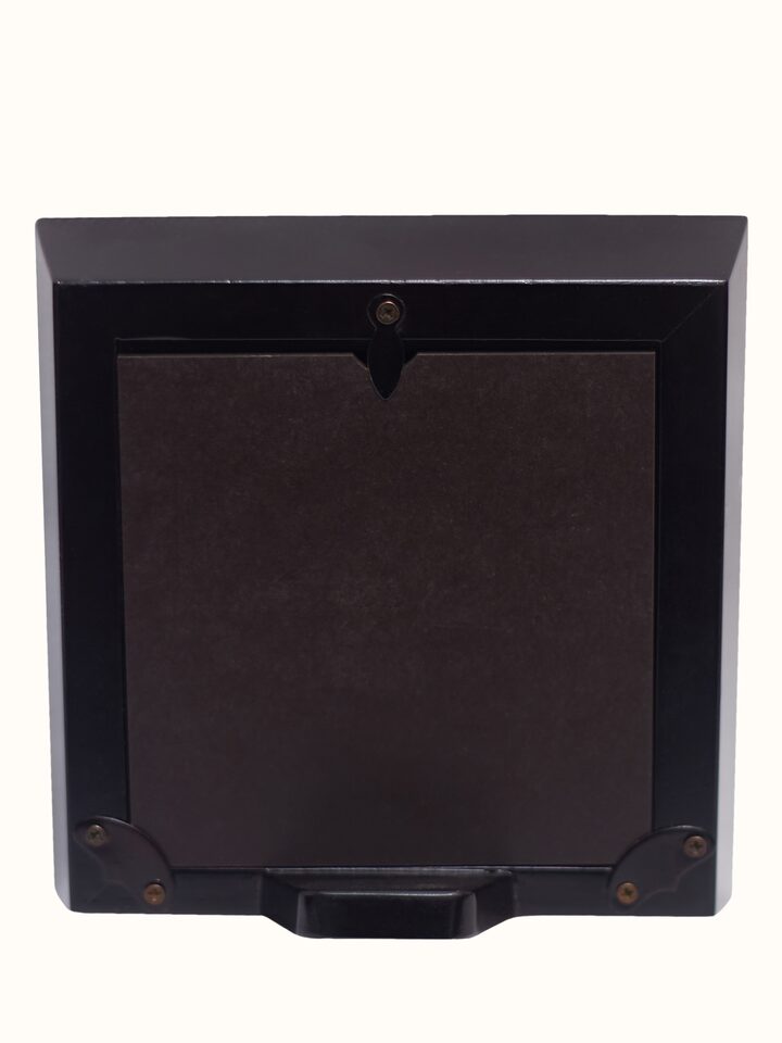 Back view of Blue Pottery Ceramic Table Clock