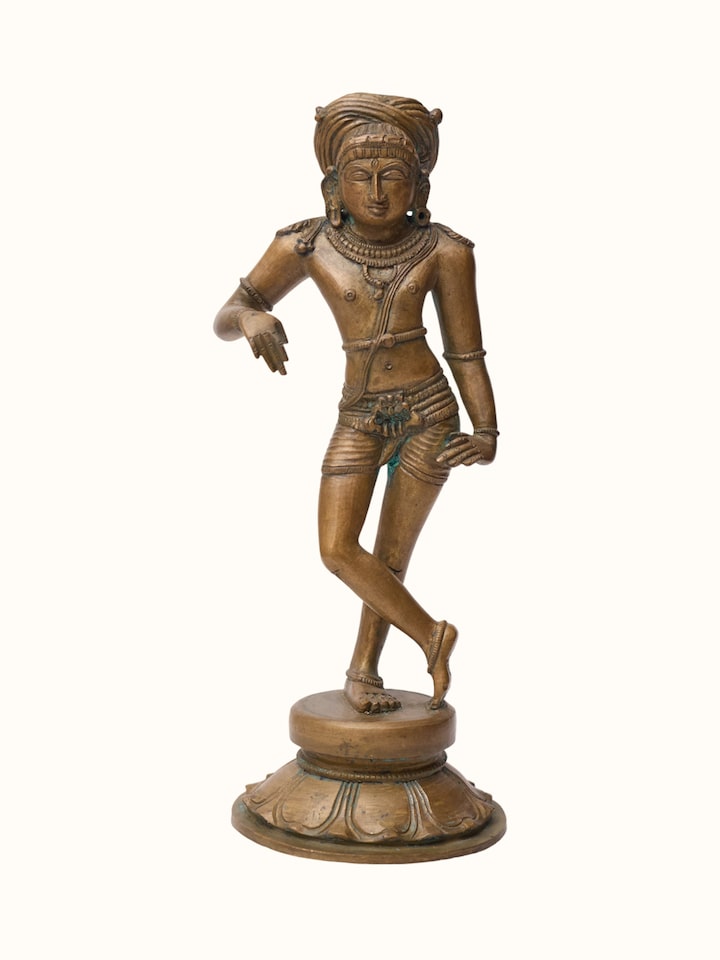 Front view of the Bronze Cast Rishabha Deva Idol