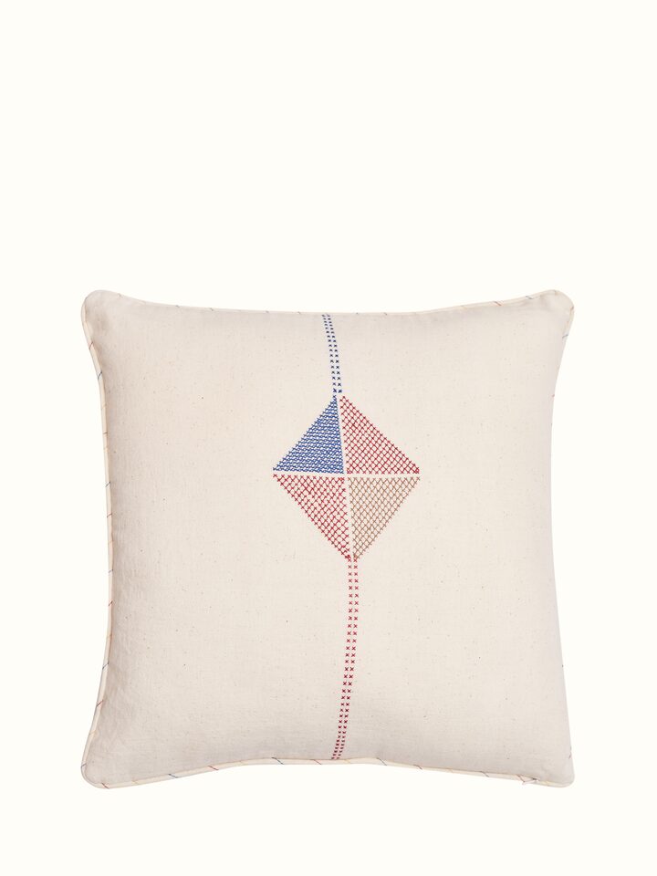 Back side view of Uttarayan cotton cushion cover