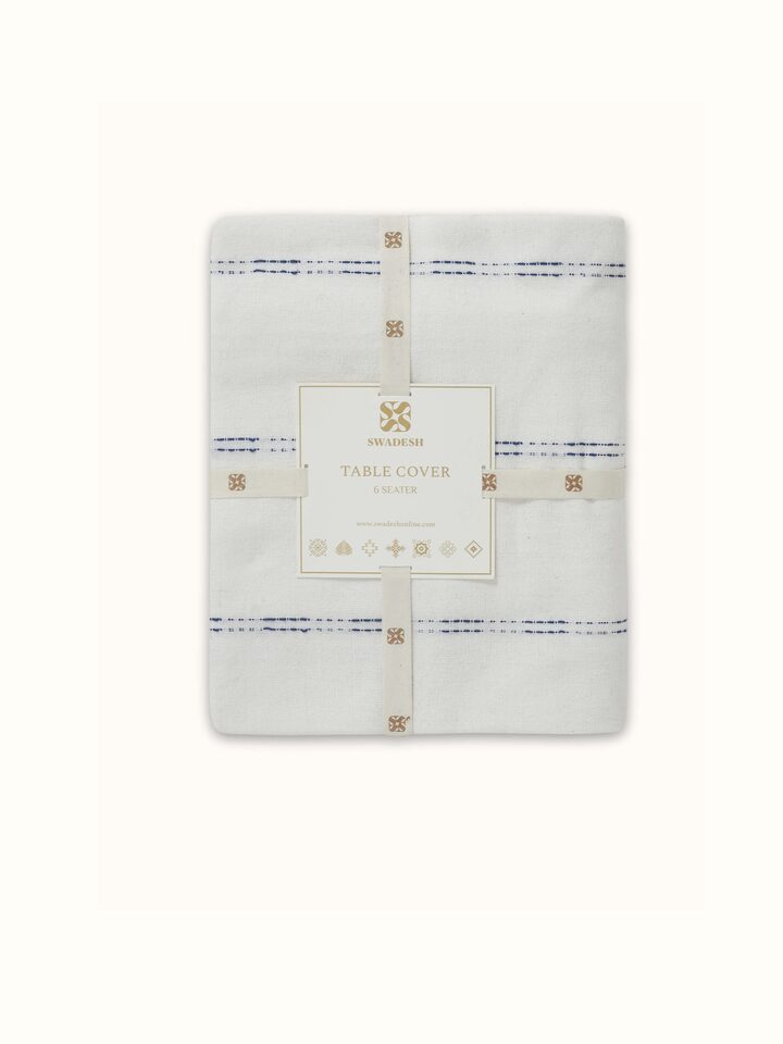 Another close-up focusing on the fine cotton weave and check pattern