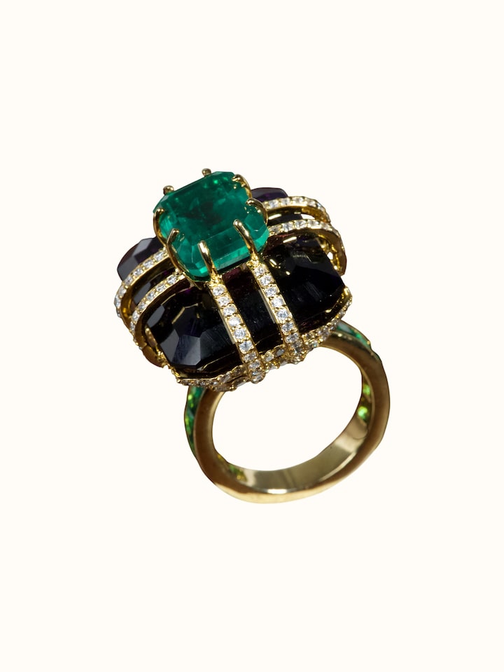 Angled view of the Silver Smithing Ring