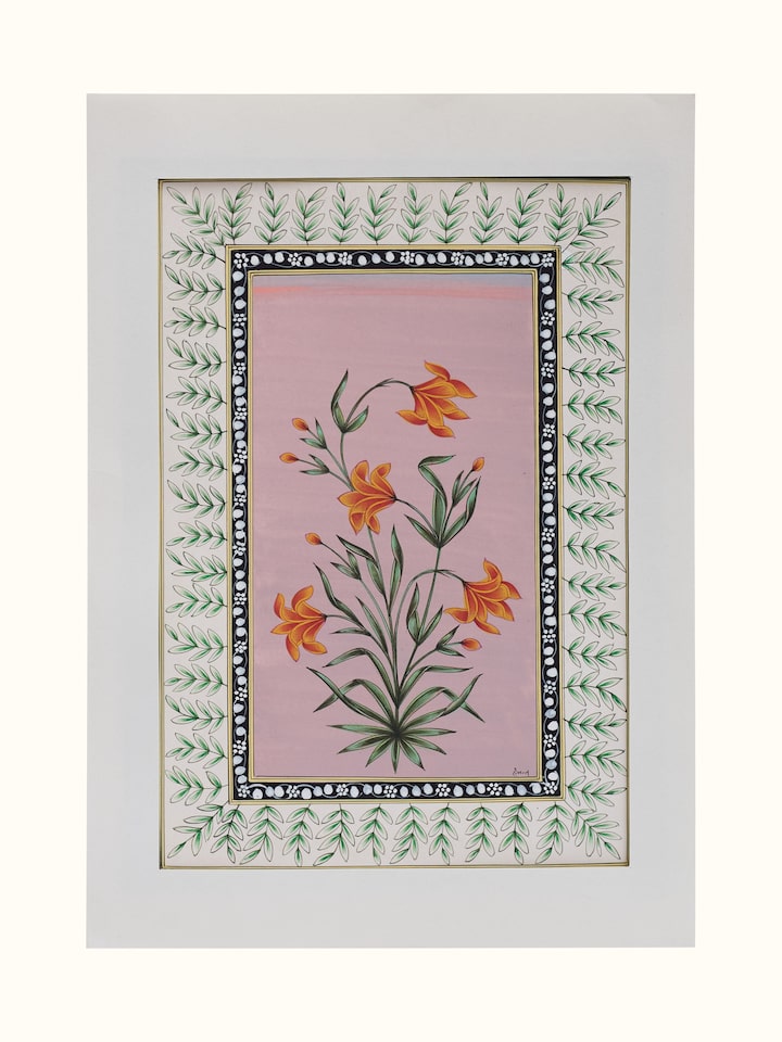Front view of the Lily Miniature Painting