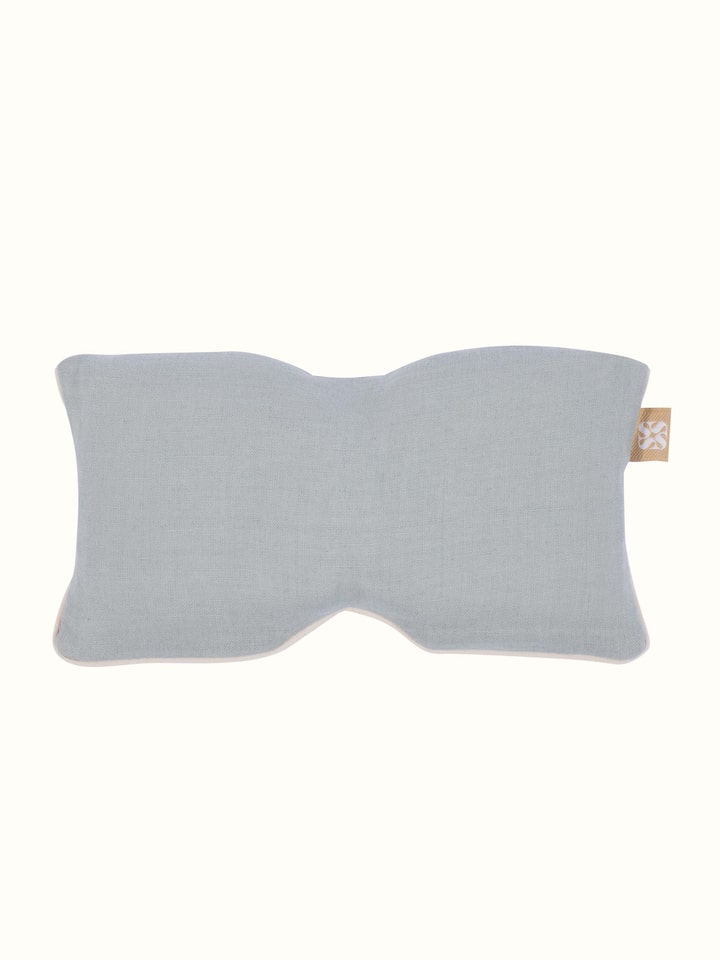 Overview of Flaxseed and Lavender Eye Pillow Light Green showing the complete set