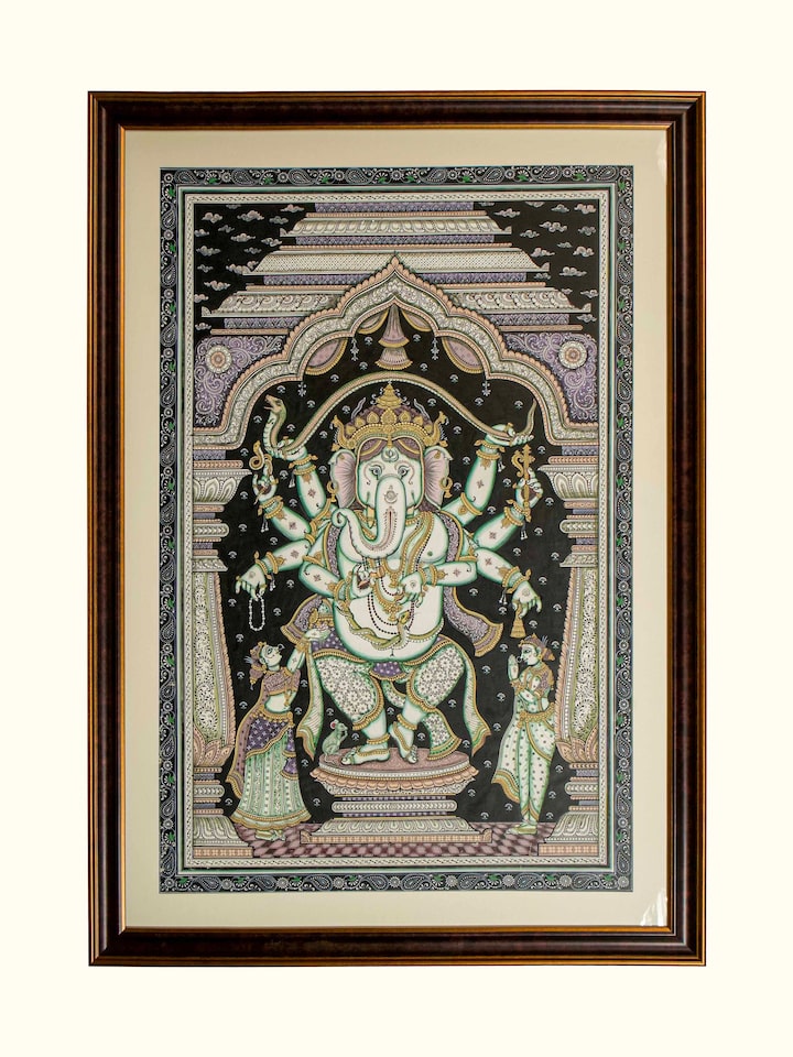 Front view of the Ganesha Pattachitra Painting
