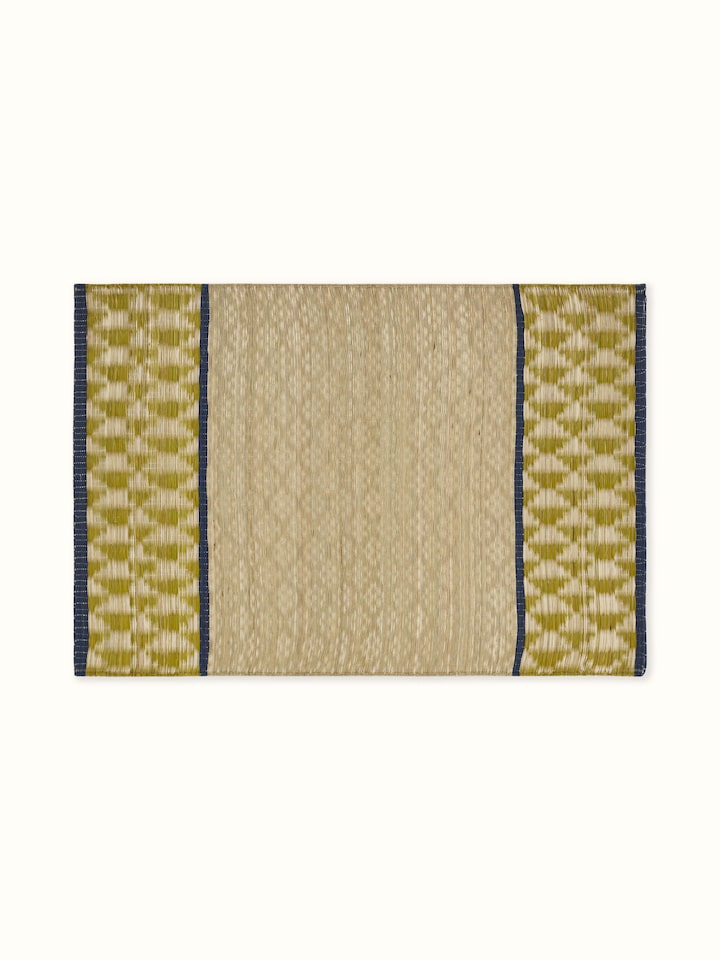 Madurkathi green geo woven table mat – Swadesh