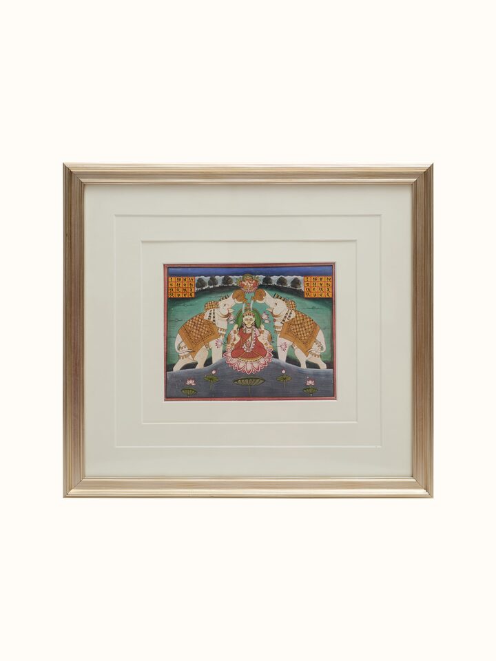 Front view of the Laxmi Ji Miniature Painting