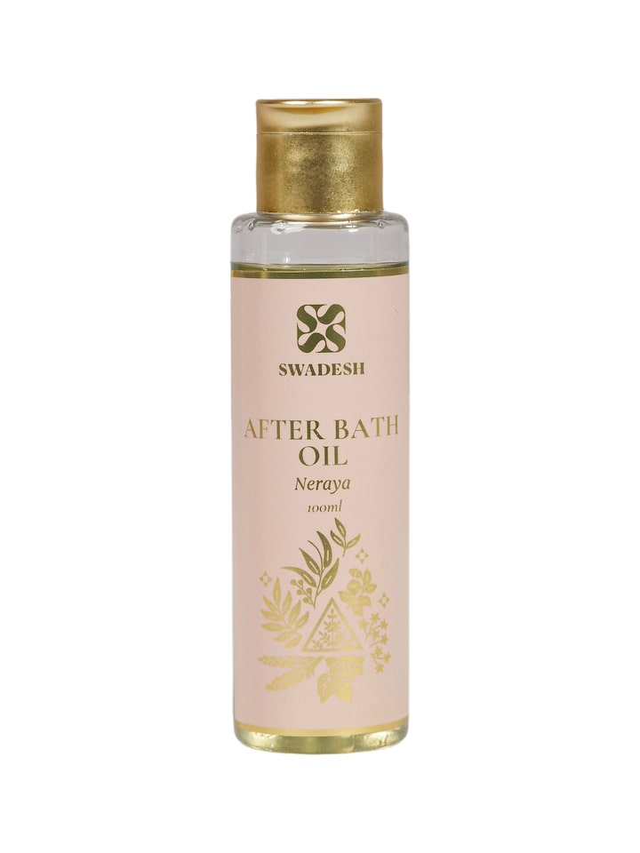 Detail view of After Bath Oil Neraya highlighting the packaging label detail