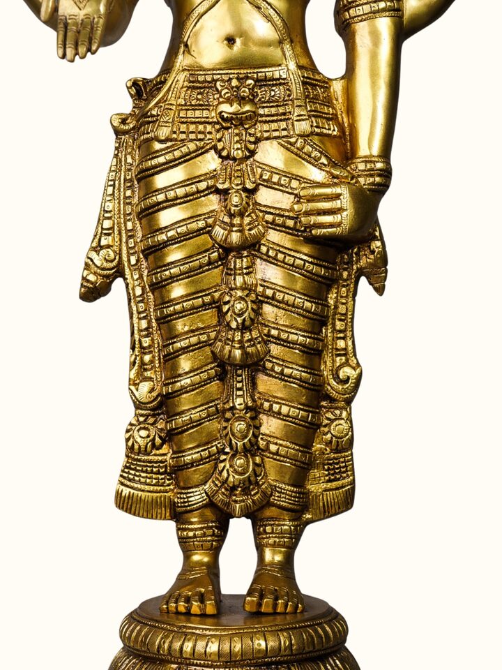 Side detail of the Brass Balaji Idol