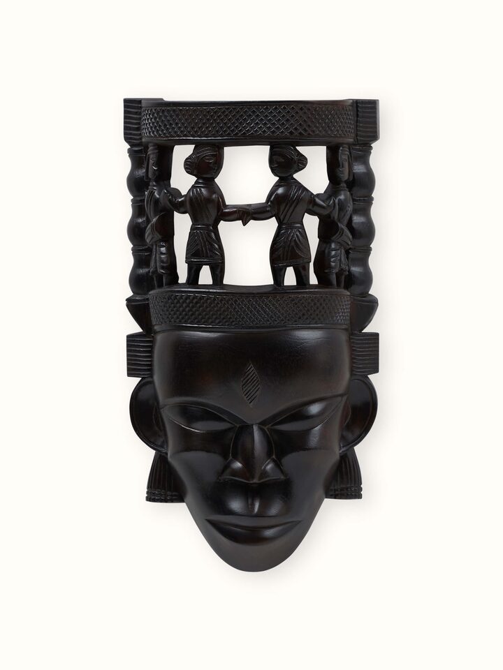Front view of Kushmandi Tribe Wall Mask