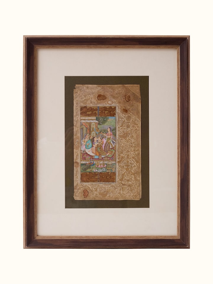 Front view of the Royal Love Scene Miniature Painting
