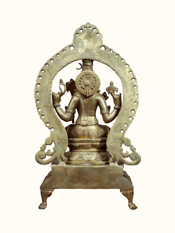 Bottom view of the Bronze Cast Lalitha Devi Idol
