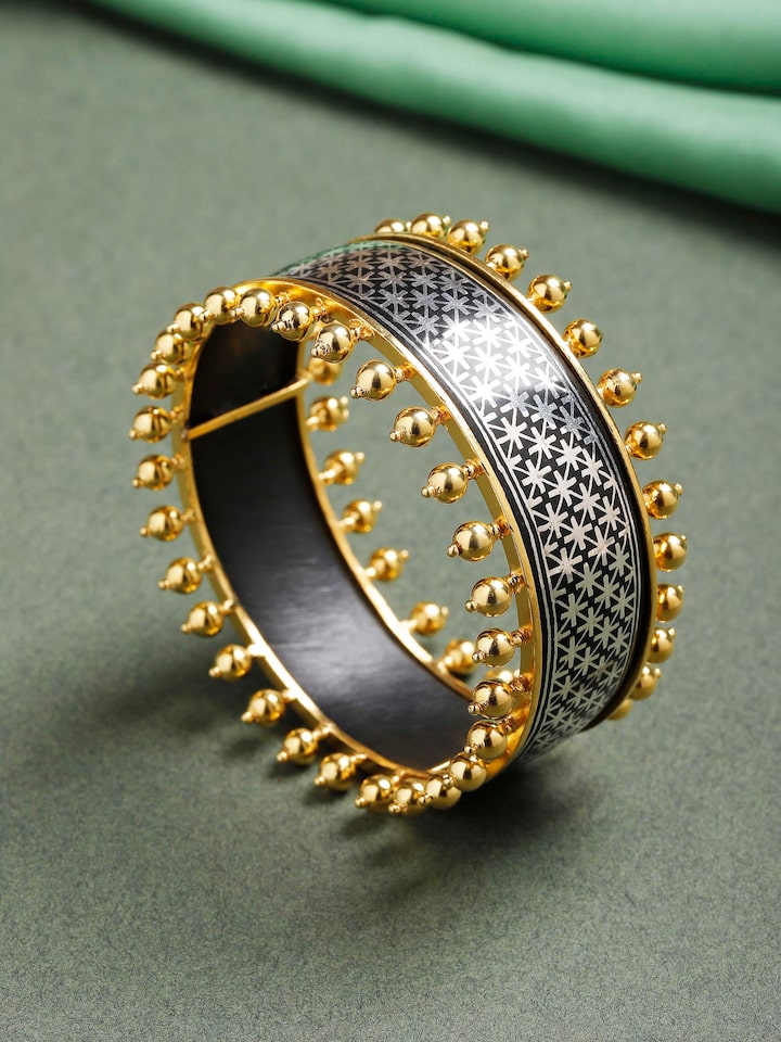 Lifestyle view of Bidri Silver Bangle