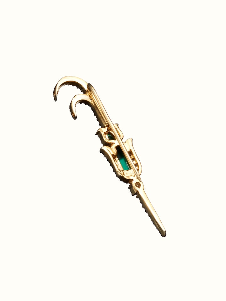 Back view of the Silver Smithing Yellow Gold Brooch Pin