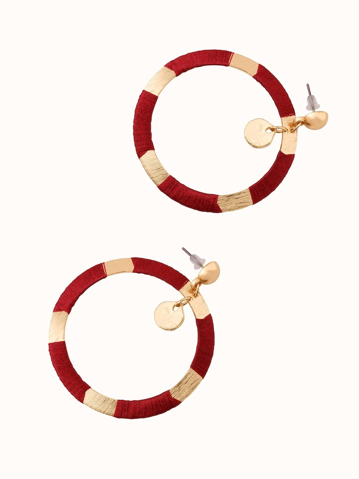 Back view of Glass Bead Drop Earrings showing the clasp and design.