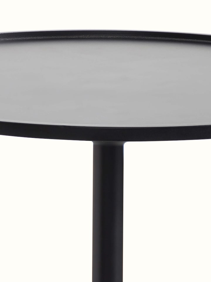 Detail shot of Marble Stone Carving Black Finish End & Side Table