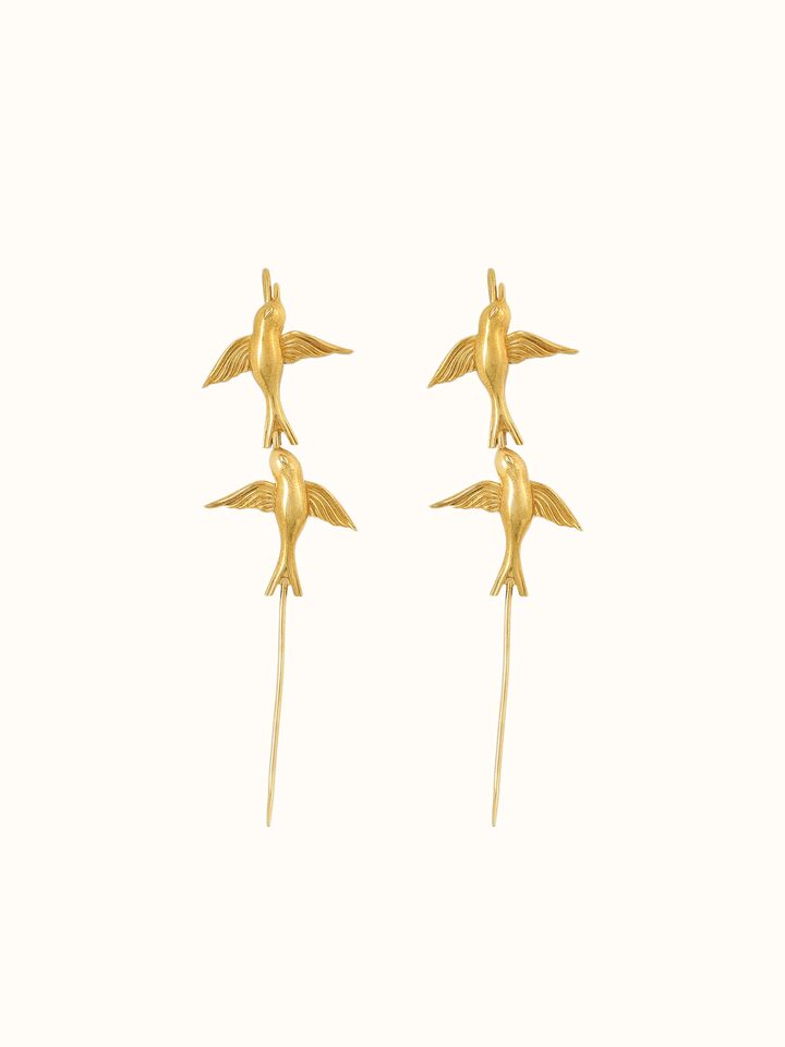 Front view of Silver Smithing Ear Cuffs
