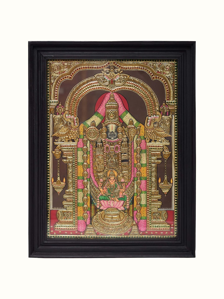 Front view of the Balaji Lakshmi Thanjavur Painting