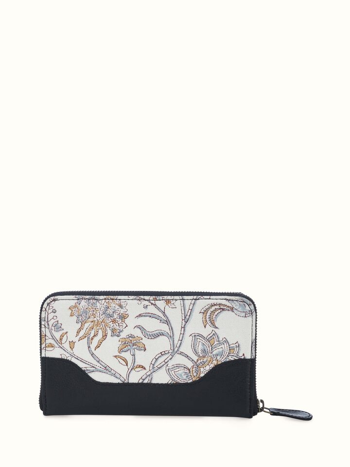 Back view displaying leather finish and traditional print craftsmanship.