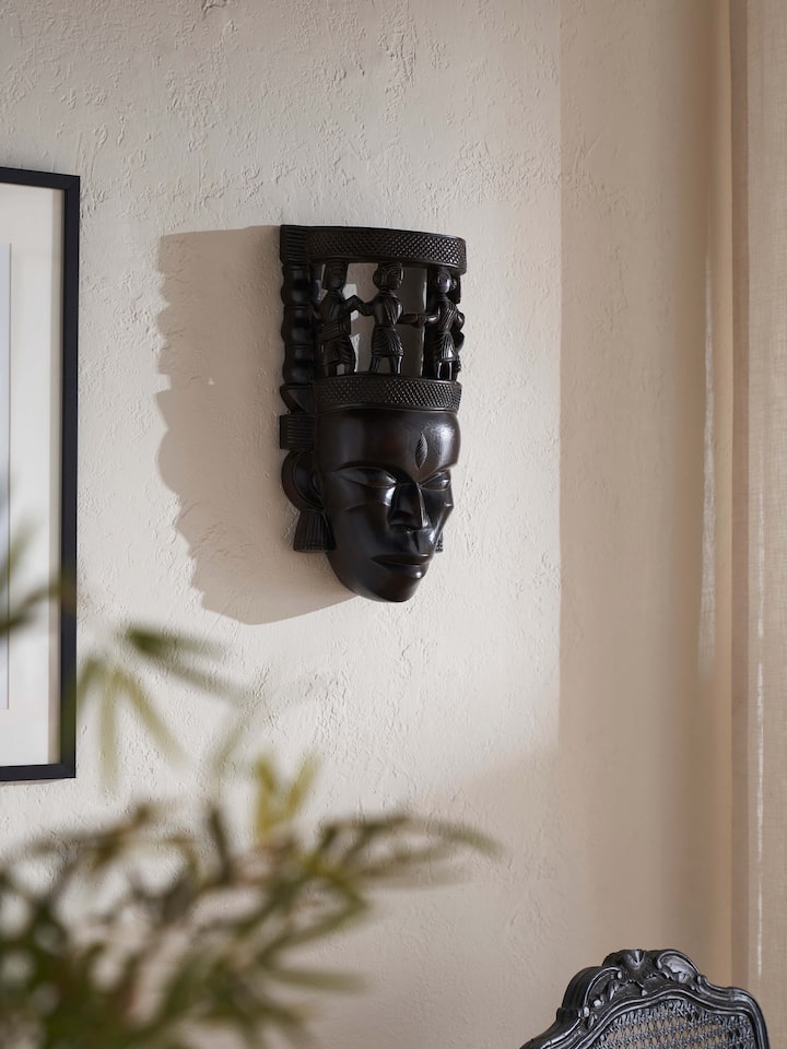 Lifestyle view of Kushmandi Tribe Wall Mask