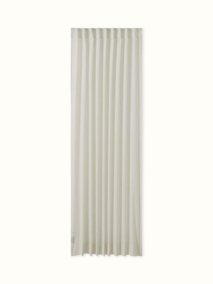 Kapasa Off-white Stripe Handloom Cotton Curtain (7 Ft)